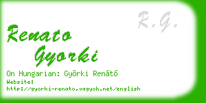 renato gyorki business card